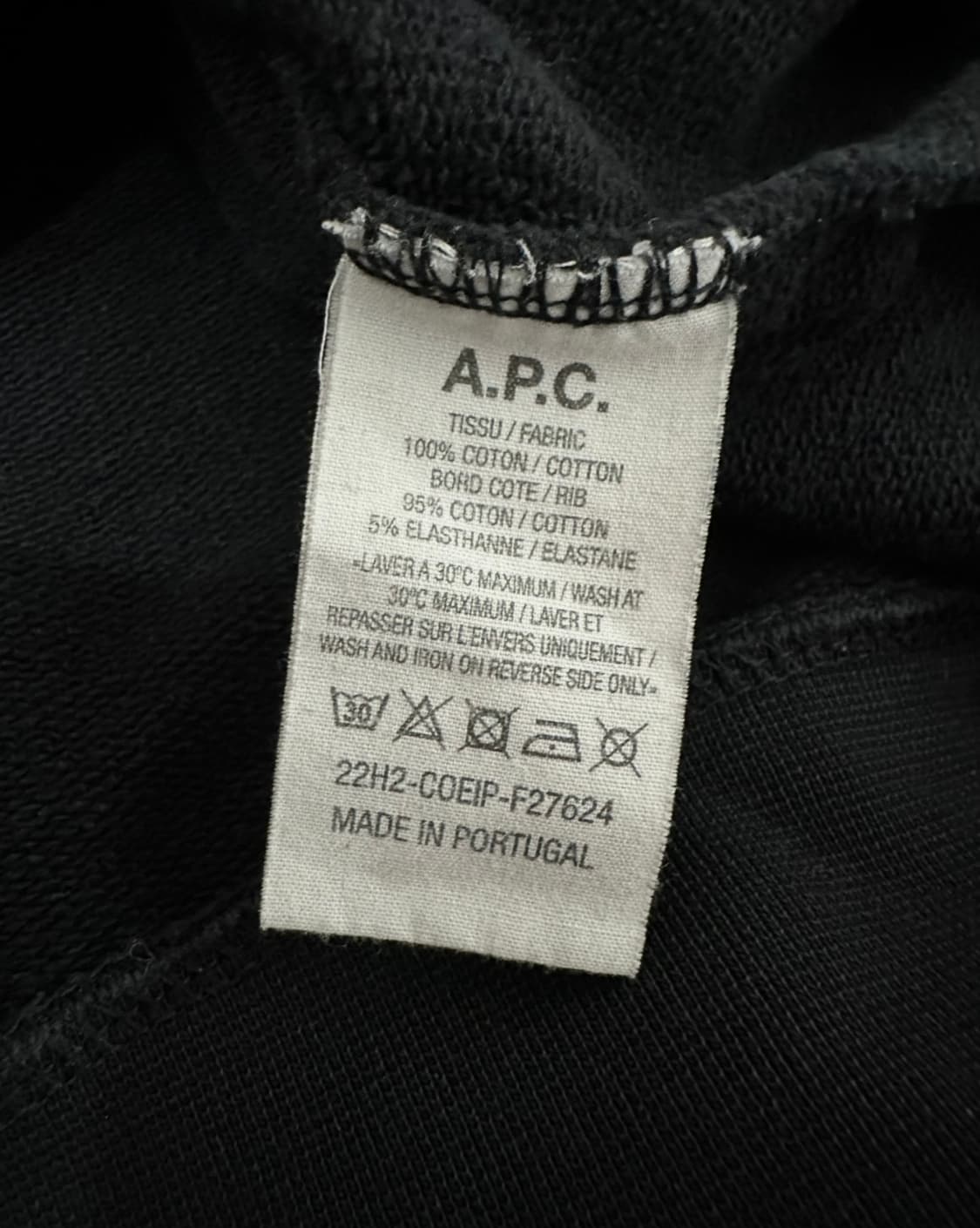 A.P.C. 아페쎄 블랙 후드티 상품이미지5