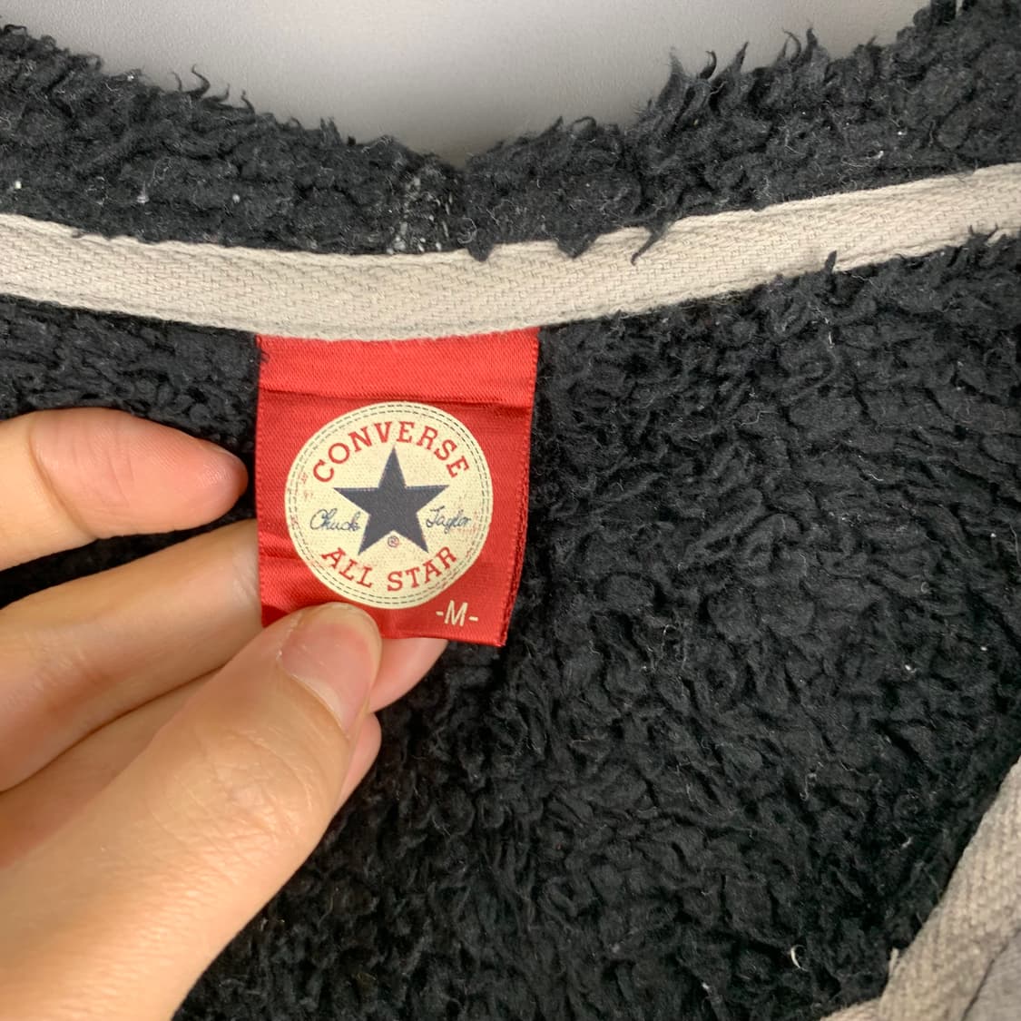 컨버스 y2k 와투케 기모 그레이 후드집업 상품이미지6