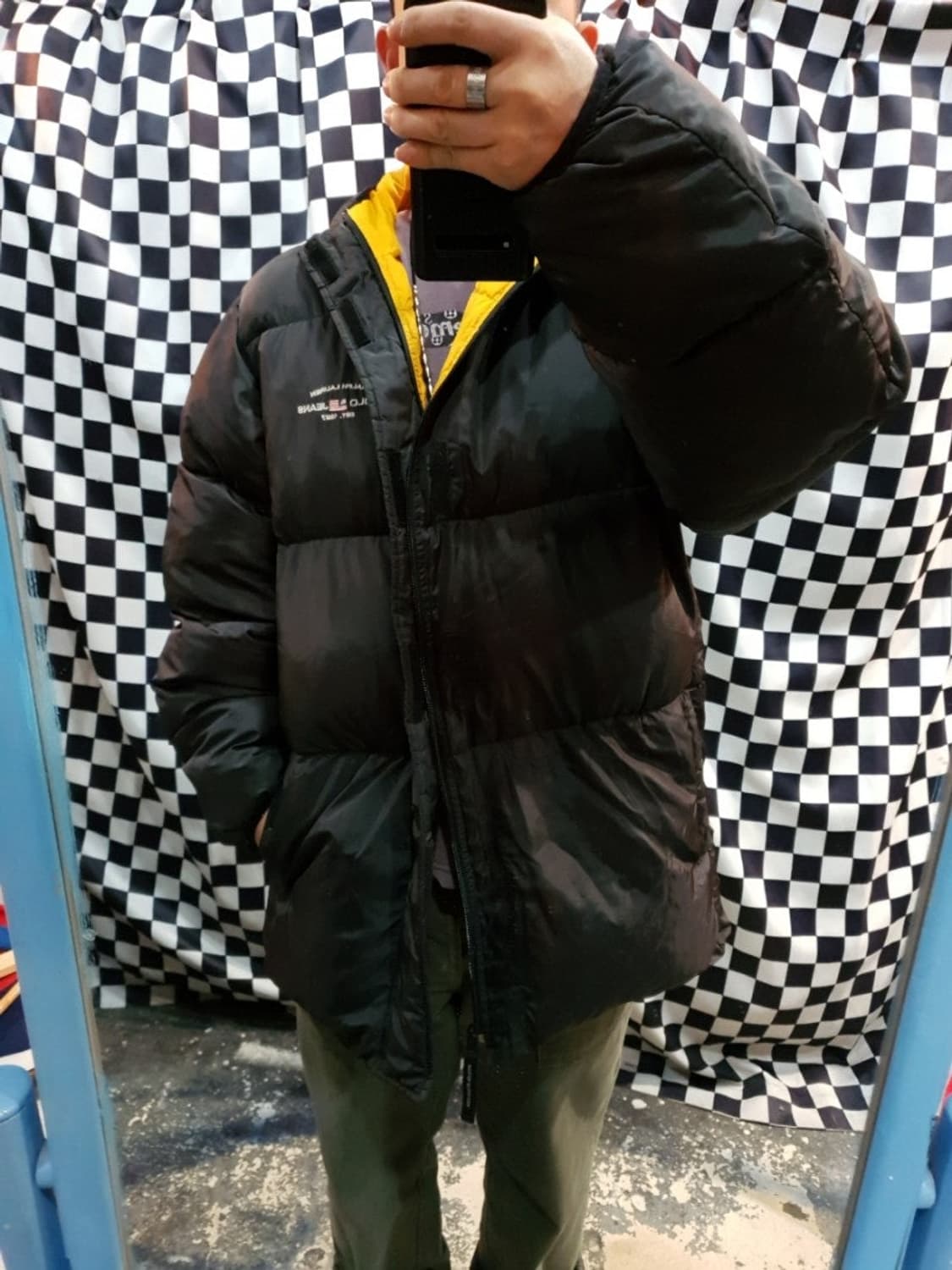 폴로 진스 성조기자수 오리털 패딩점퍼 빅사이즈 상품이미지8