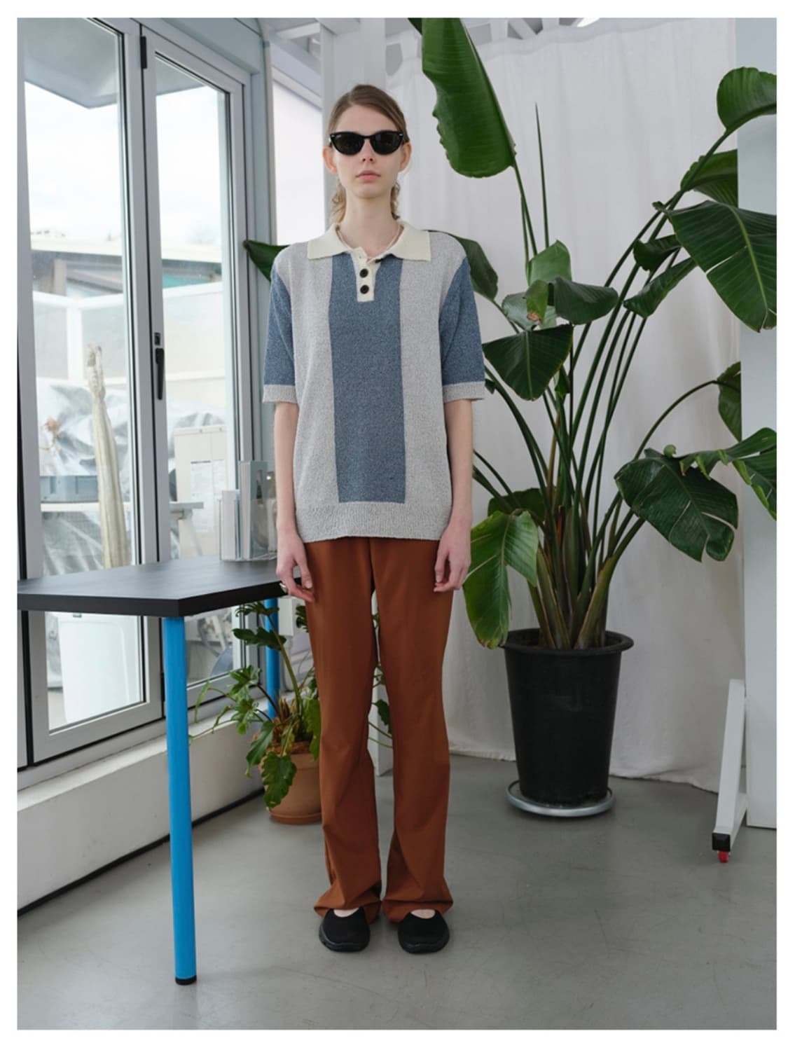 엔조블루스 슬림 부츠컷 라운지 팬츠 S 상품이미지2