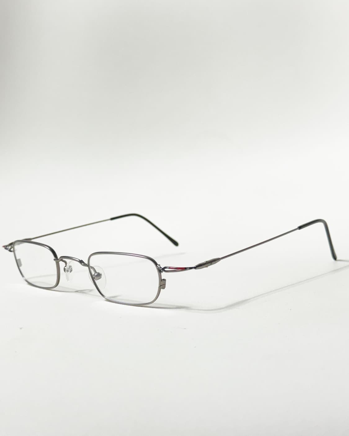 90s 실버 슬림 스퀘어 빈티지 안경 상품이미지3