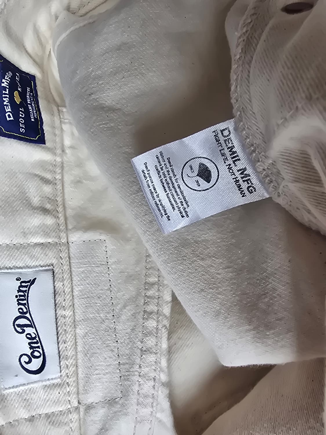 데밀 lot026 오프화이트 데님 32 사이즈 상품이미지3