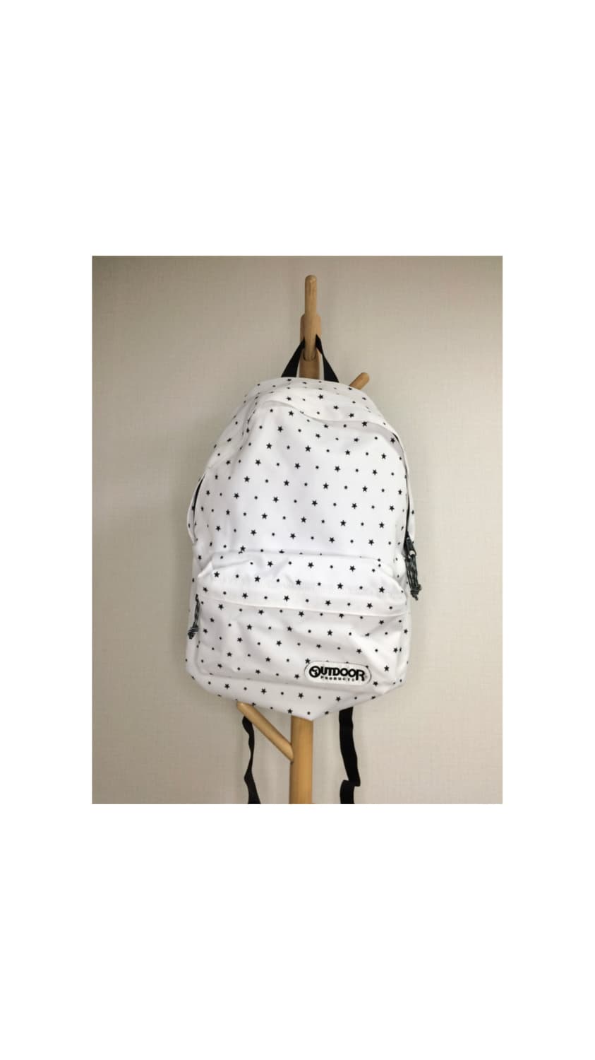 아웃도어 프로덕트 화이트 별 무늬 백팩 상품이미지1