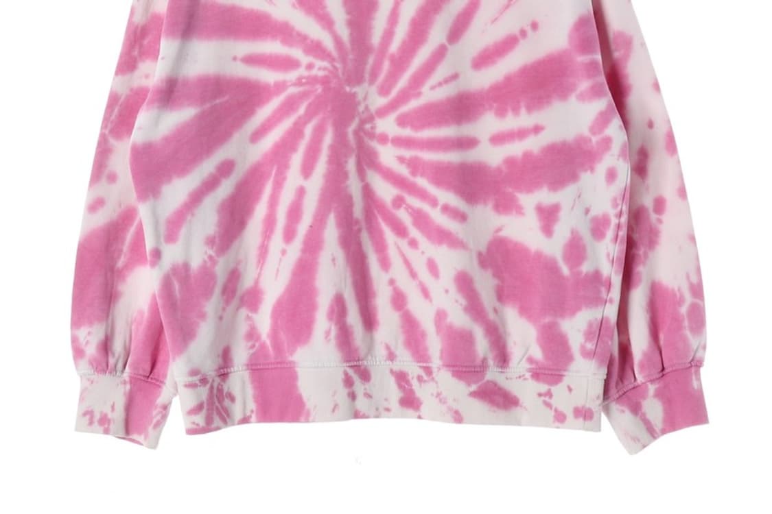 에이치엔엠 핑크 스파이럴 타이다이 오버핏 맨투맨 XS 상품이미지4