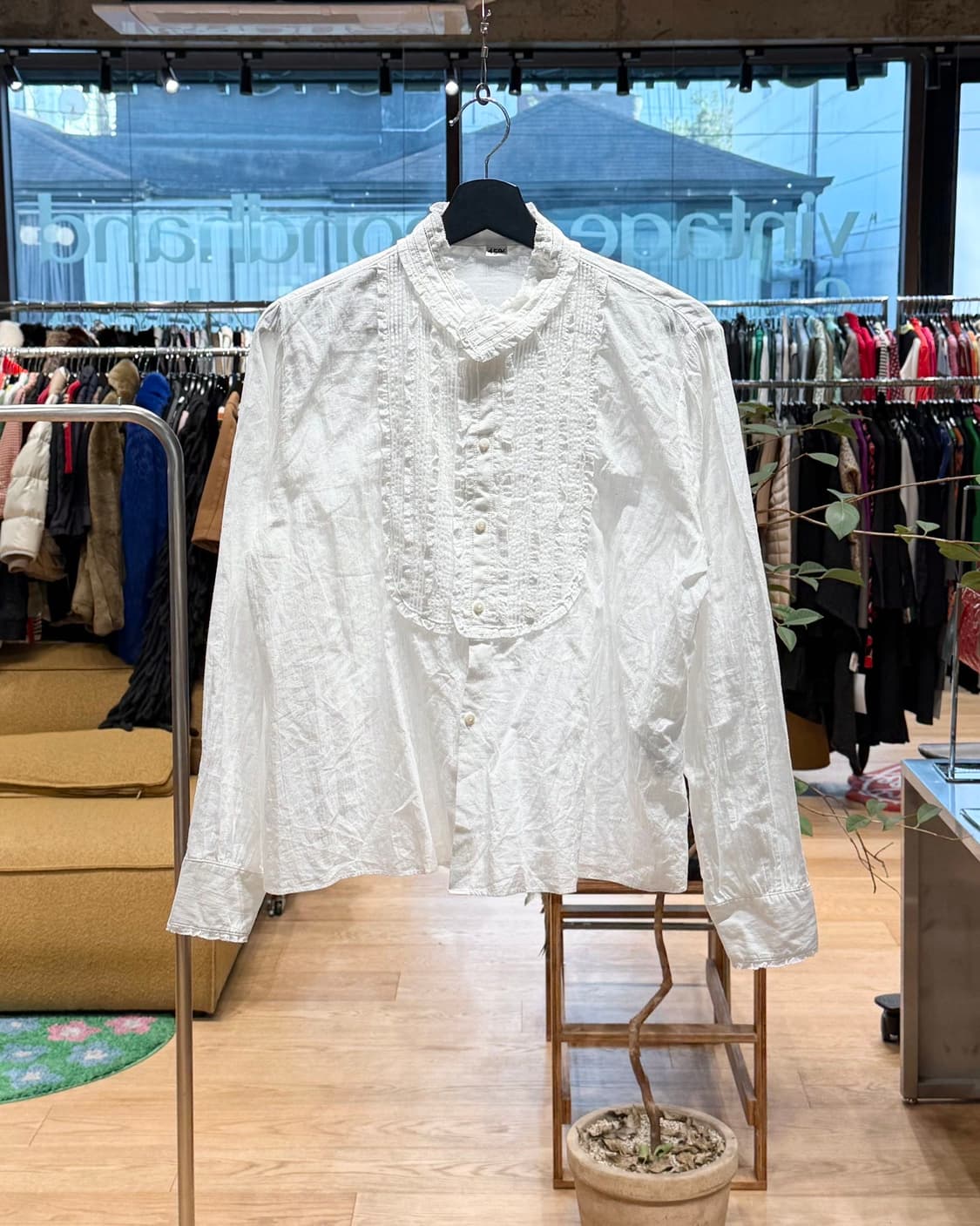 45rpm 화이트 레이스 프릴 셔츠  상품이미지1