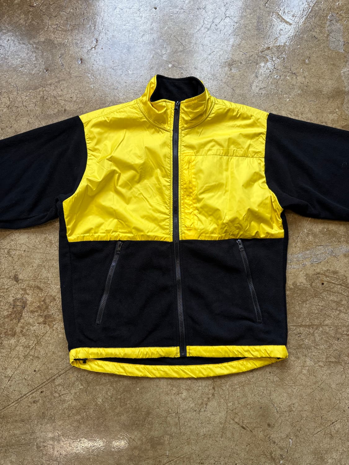 Nylaus 블랙 나일론 배색 플리스 상품이미지2