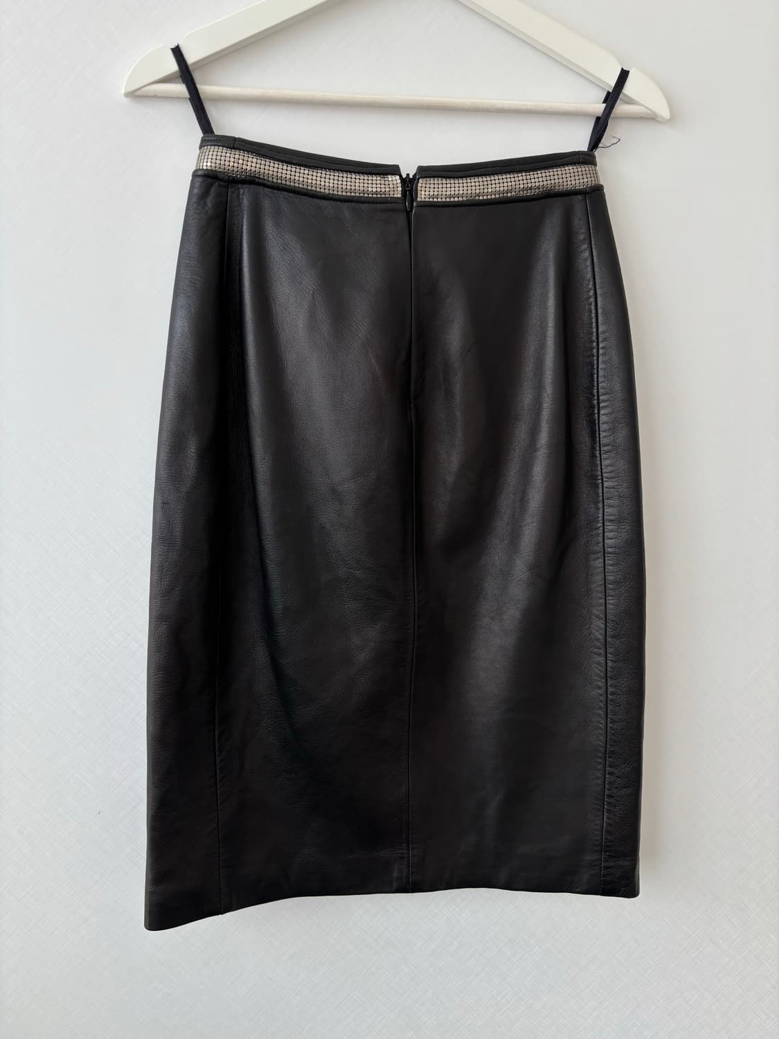 90‘s Metalic Leather Skirt 상품이미지3