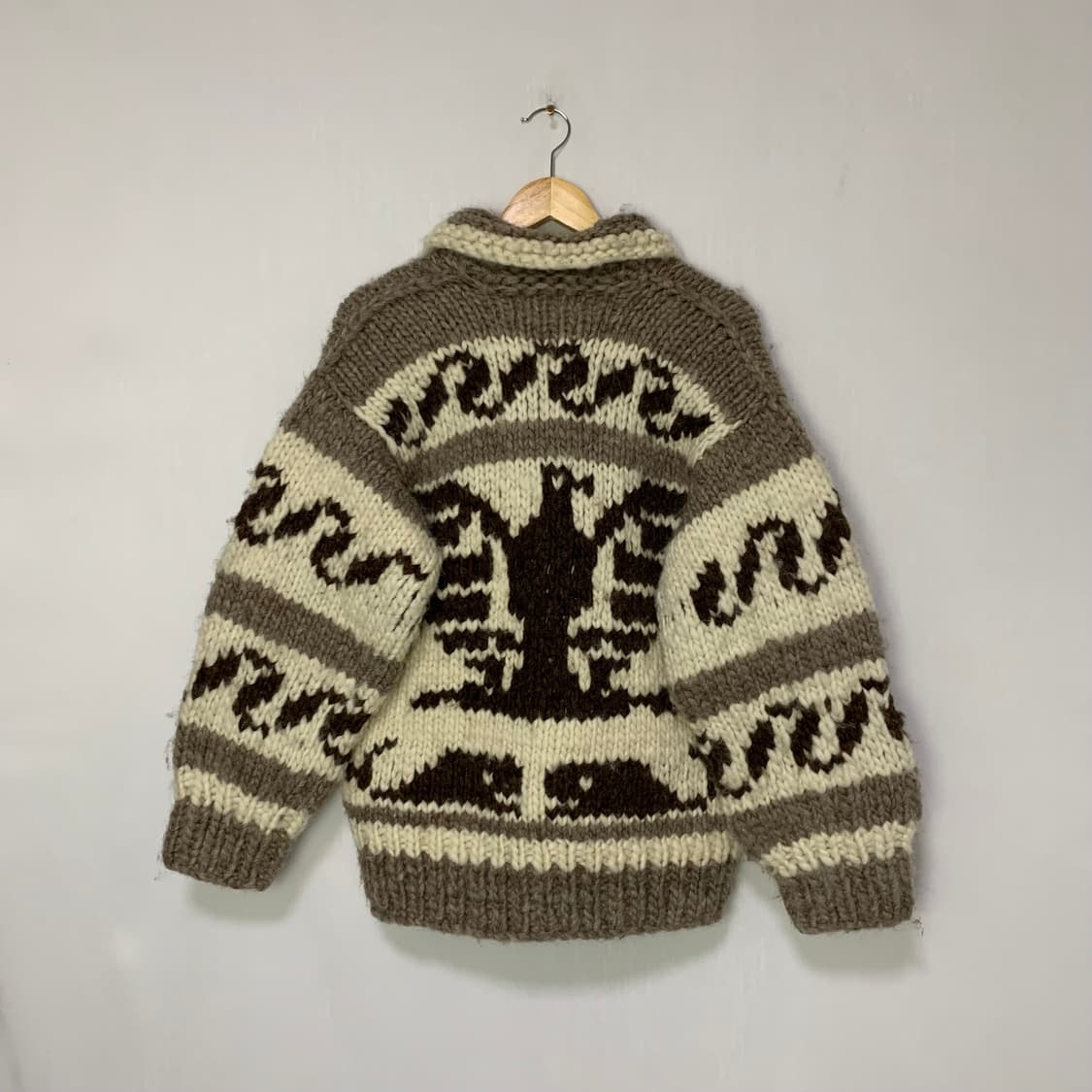 코위찬 코위챤 빈티지 패턴 니트 스웨터 집업 가디건 남녀공용 캐나타빈티지 상품이미지4