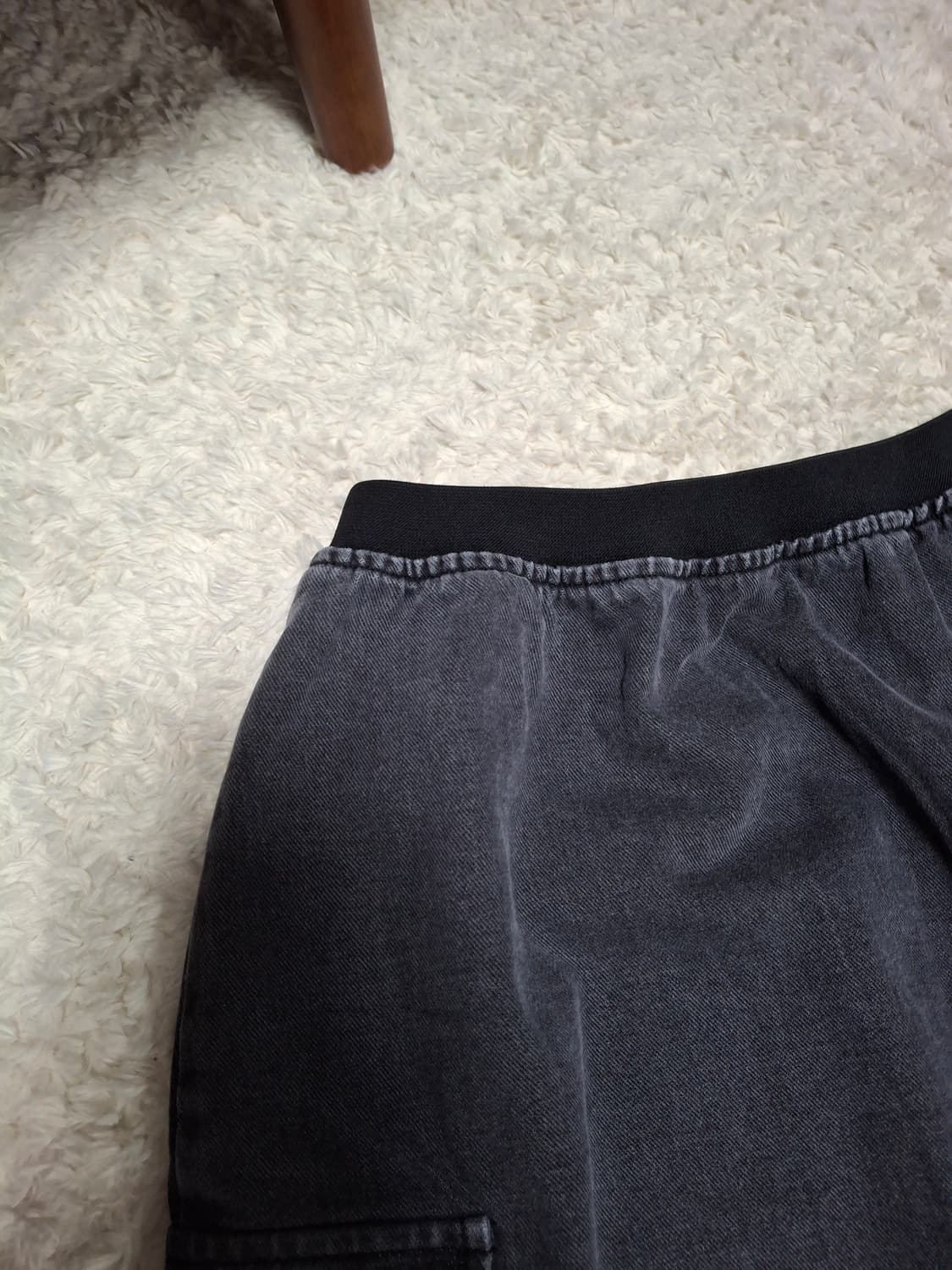 (마지막특가) 블랙 데님 카고 롱스커트 새상품 상품이미지4