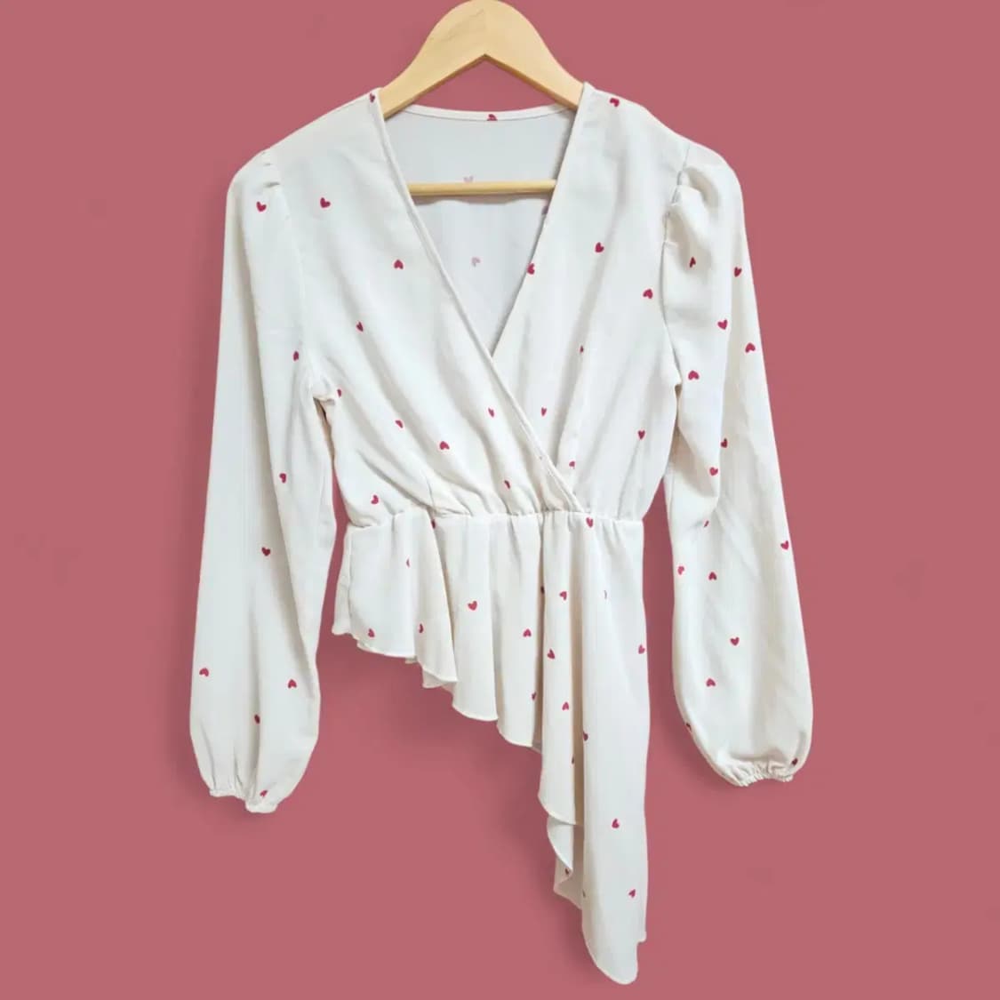 쉬인 언발란스 하트 블라우스  상품이미지6