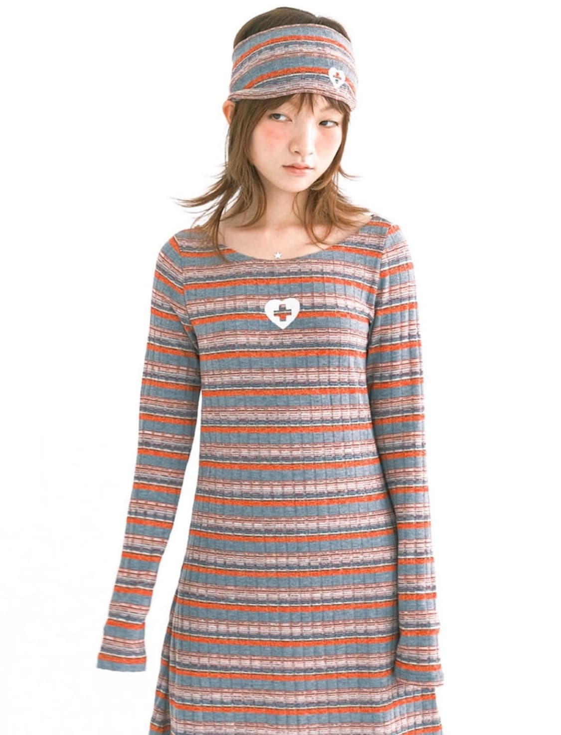 샵페어리 rainbow sheer knit mini dress 상품이미지1