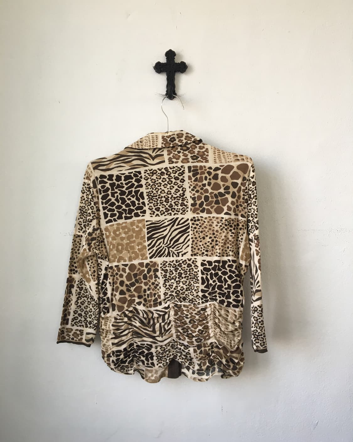 Animal pattern mixed shirt sleeve 상품이미지3