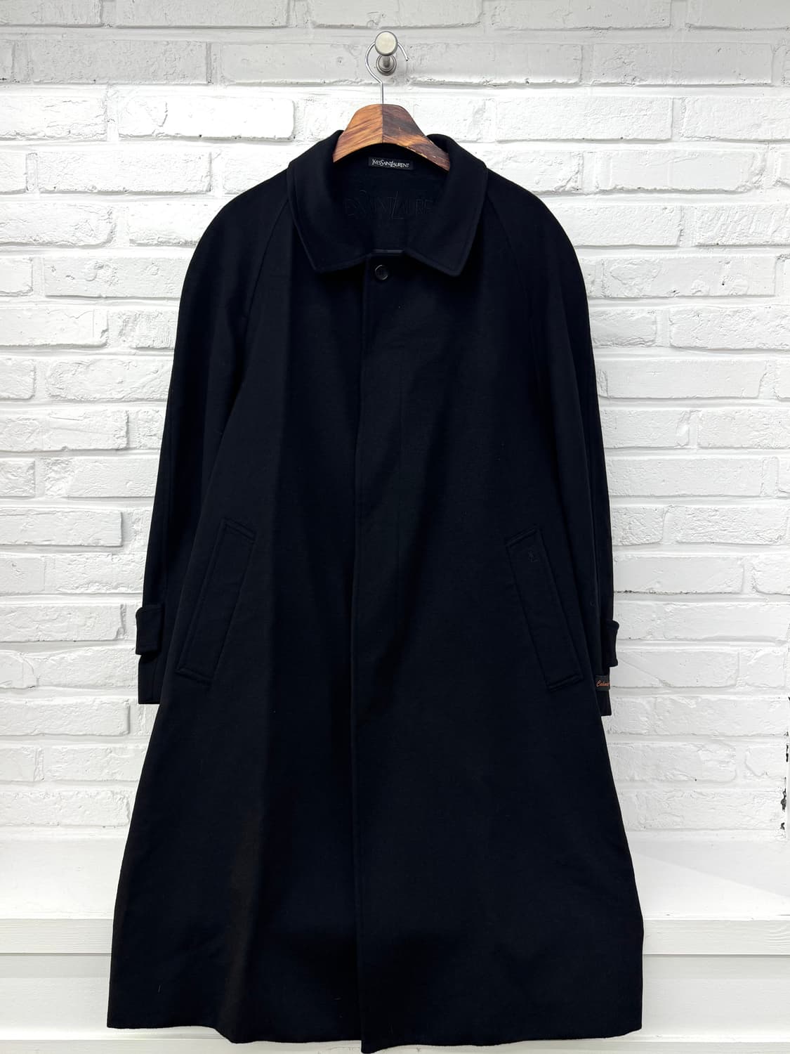 입생로랑 블랙 롱코트 상품이미지3