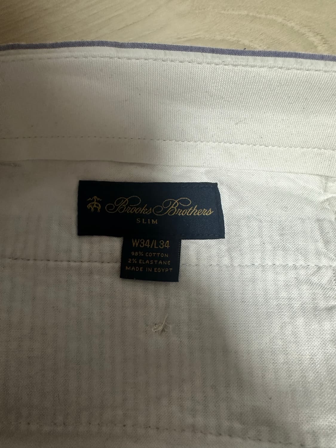 브룩스브라더스 시어서커 팬츠 슬림핏 34사이즈 새상품 판매합니다. 상품이미지3