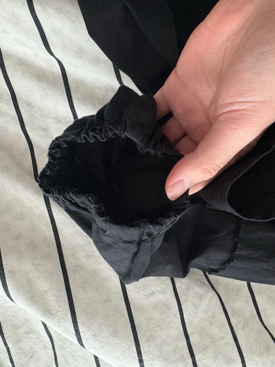 꼼데가르송 꼼데가르송 퍼프 소매 코튼 셔츠 (블랙 S) 상품이미지4