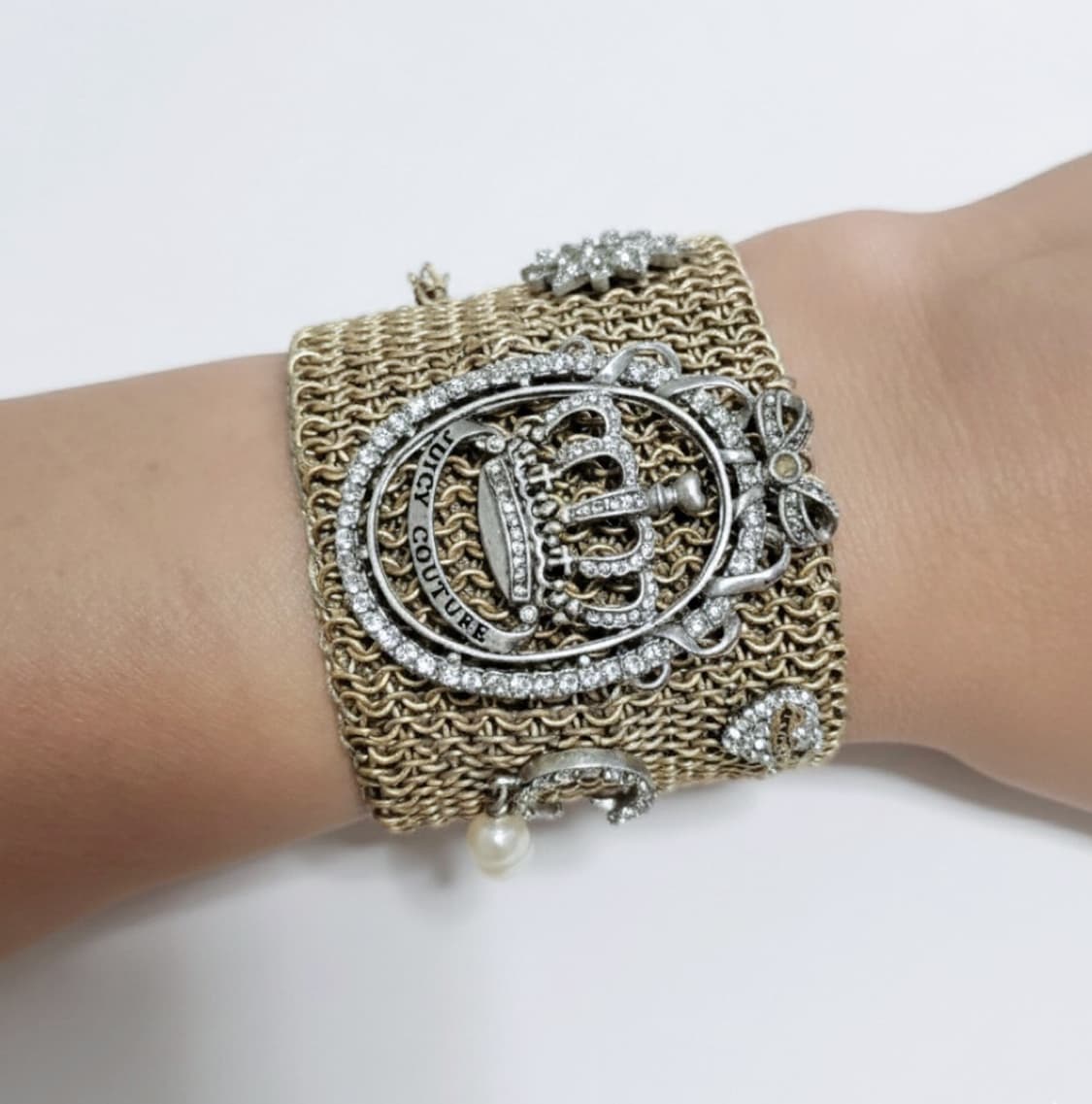 Juicy couture 쥬시 꾸뛰르 메탈 메쉬 크라운 팔찌 상품이미지2
