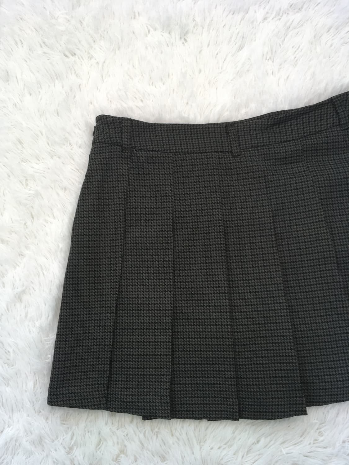 jpn vintage charcoal herringbone skirt 상품이미지2
