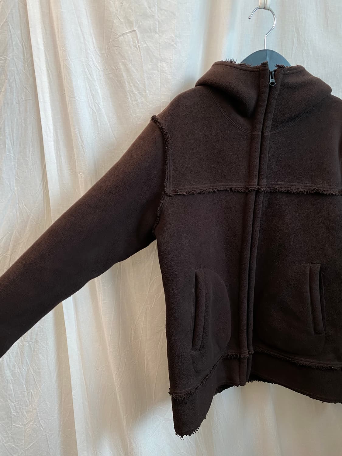 UNIQLO 브라운 플리츠집업자켓(M) 상품이미지3