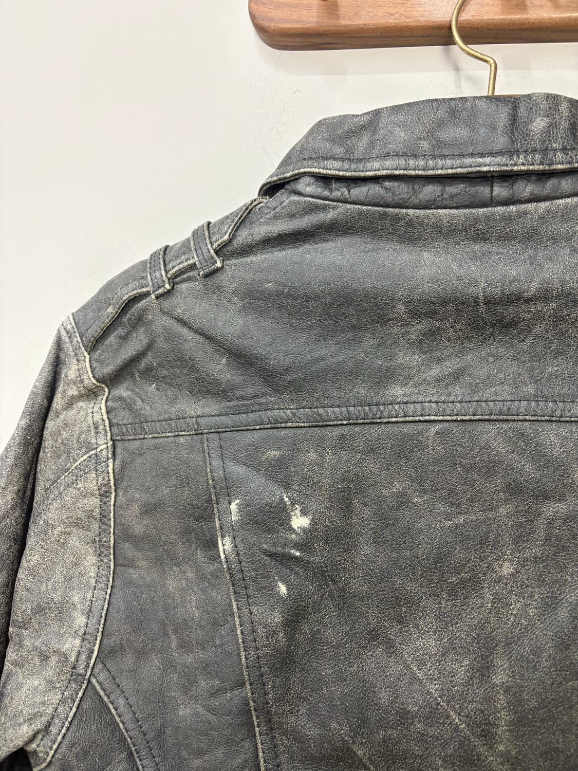 Koogi 빈티지 스트레치 디테일 가죽자켓 A3334 상품이미지8