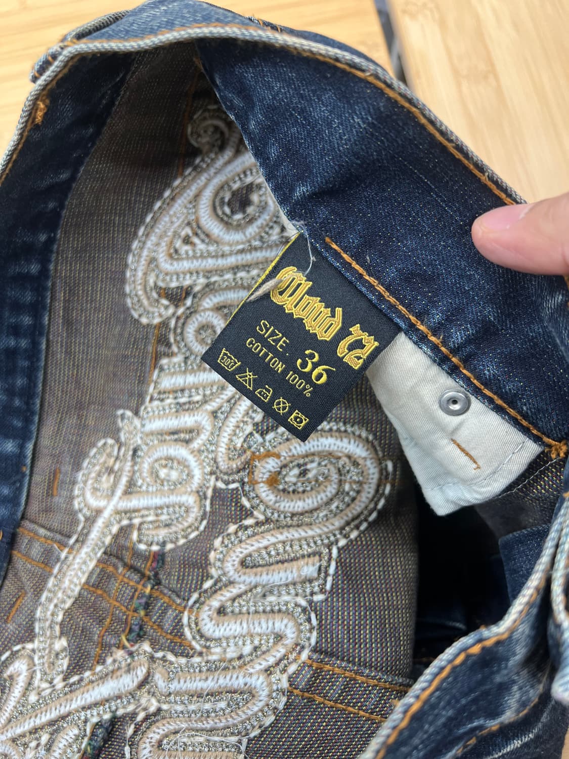 "Ride to Live, Live to Ride"  워싱자수 PANT 상품이미지6