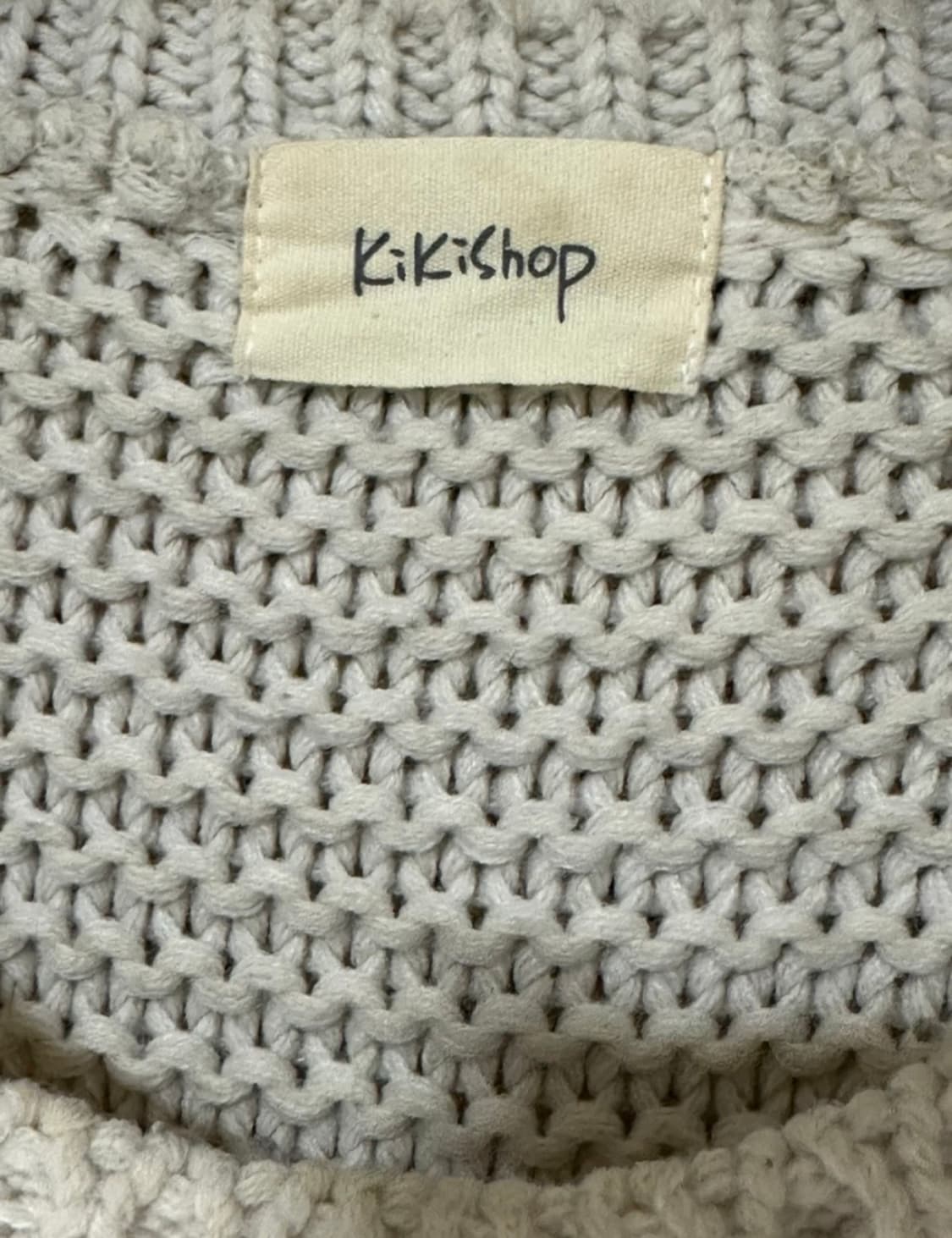 아이보리 골지니트 스웨터 55 M 상품이미지3
