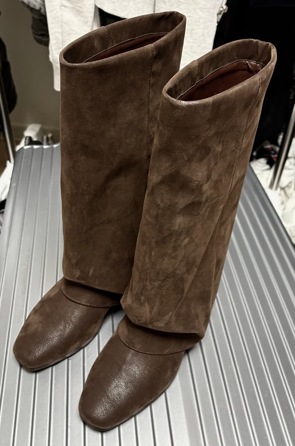 브라운 스웨이드 롱부츠 250 상품이미지4