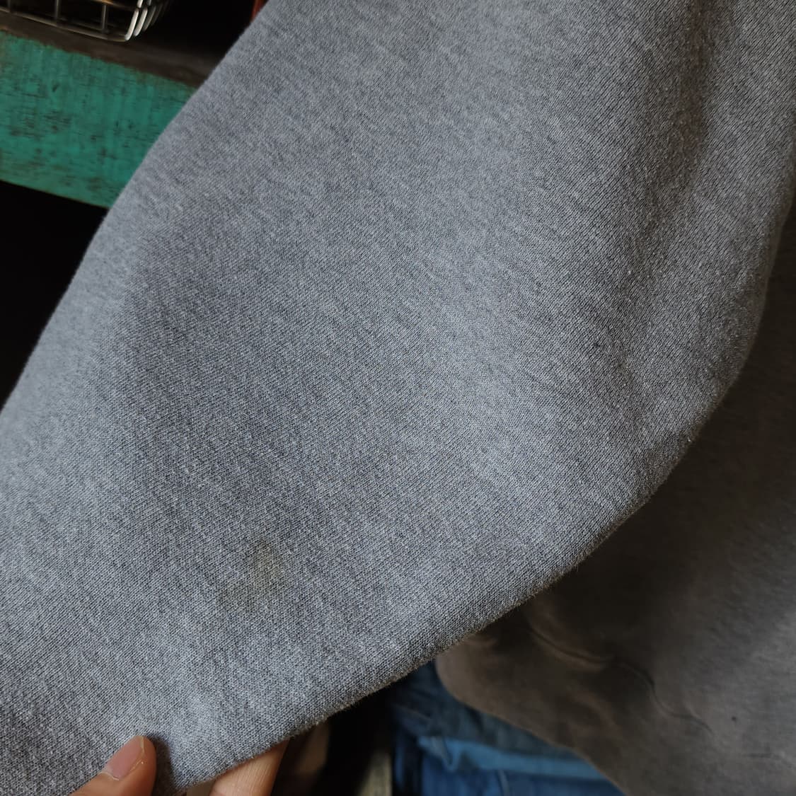 90s 러셀 후드 스웻셔츠 빈티지 레터링 그레이 상품이미지10