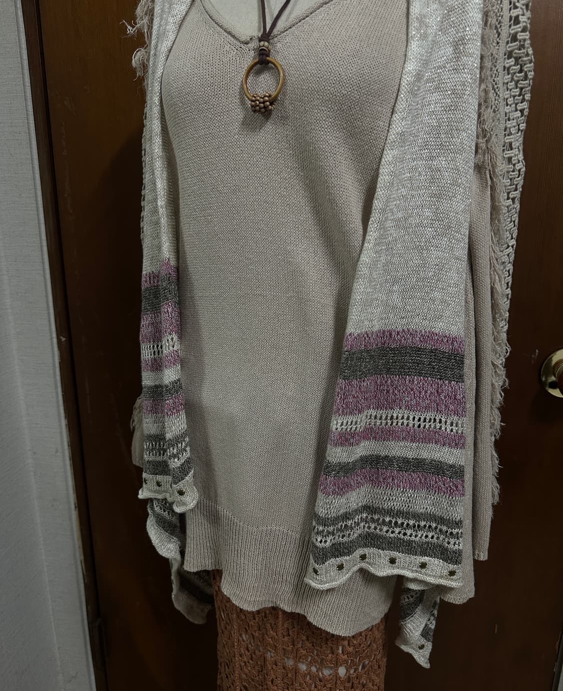 nolley's 보헤미안 니트 베스트 상품이미지2