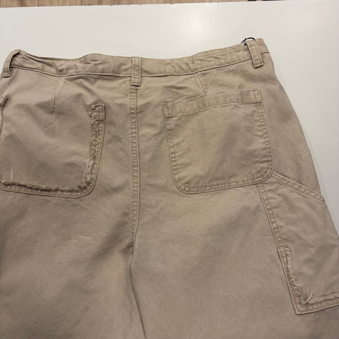 [32] 자라 더블니 데미지 베이지 워크 팬츠 D752 상품이미지6