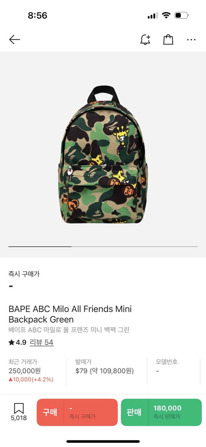베이프 베이비 마일로 ABC 미니백팩 상품이미지1