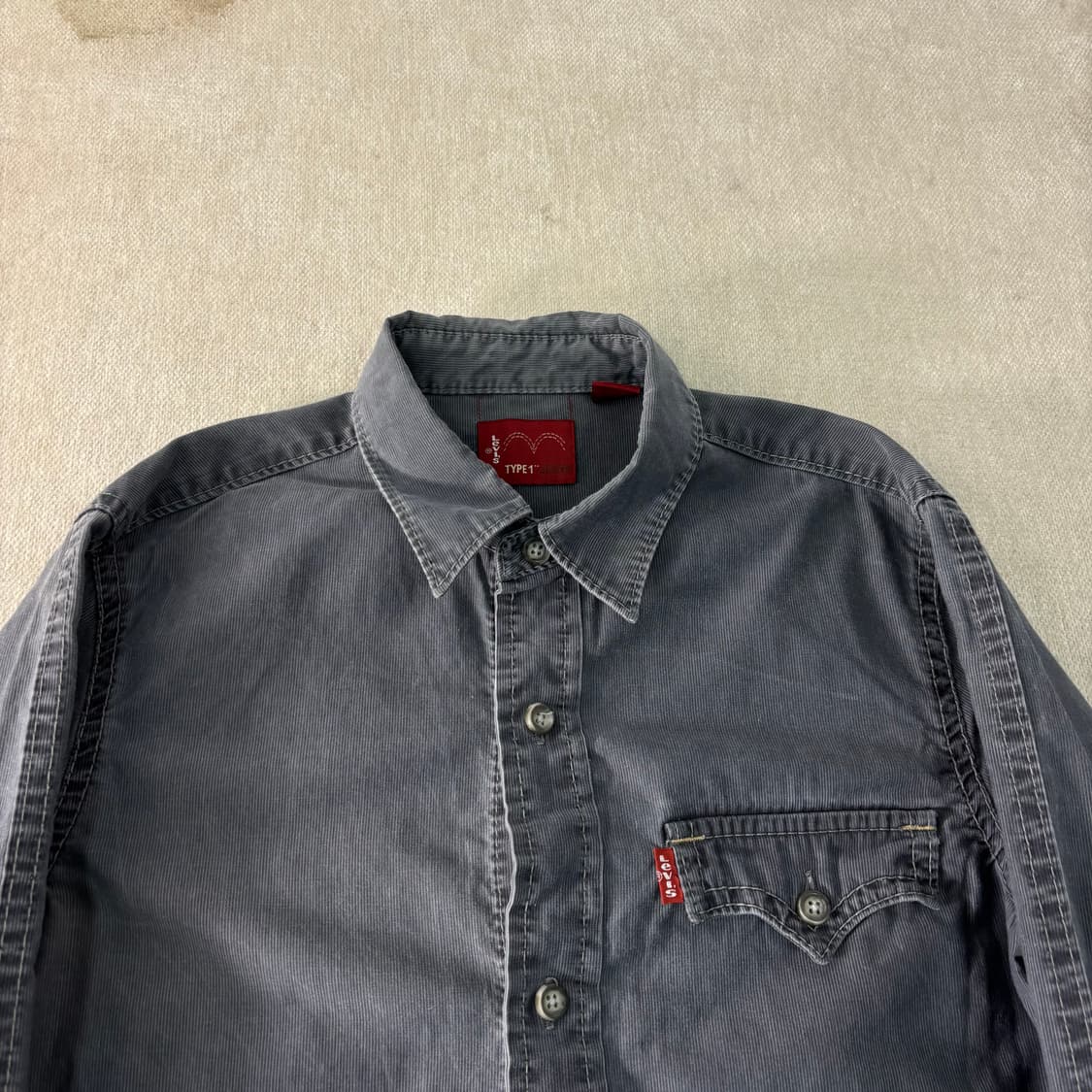 95 리바이스 타입원 흑청 웨스턴 워크셔츠 상품이미지3
