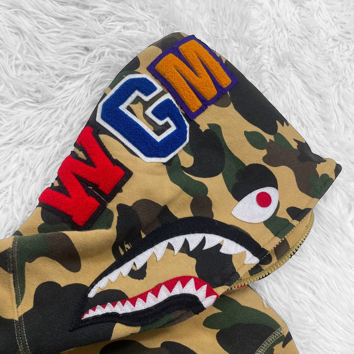 베이프 1st 우먼스 샤크 후드집업 황계 상품이미지6