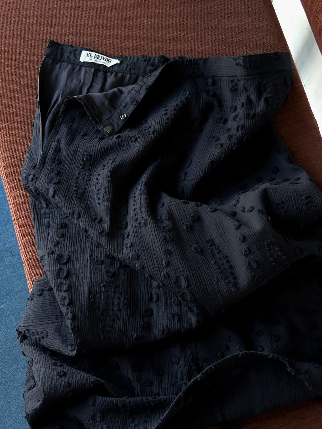 Design patch loose mid skirt 상품이미지1