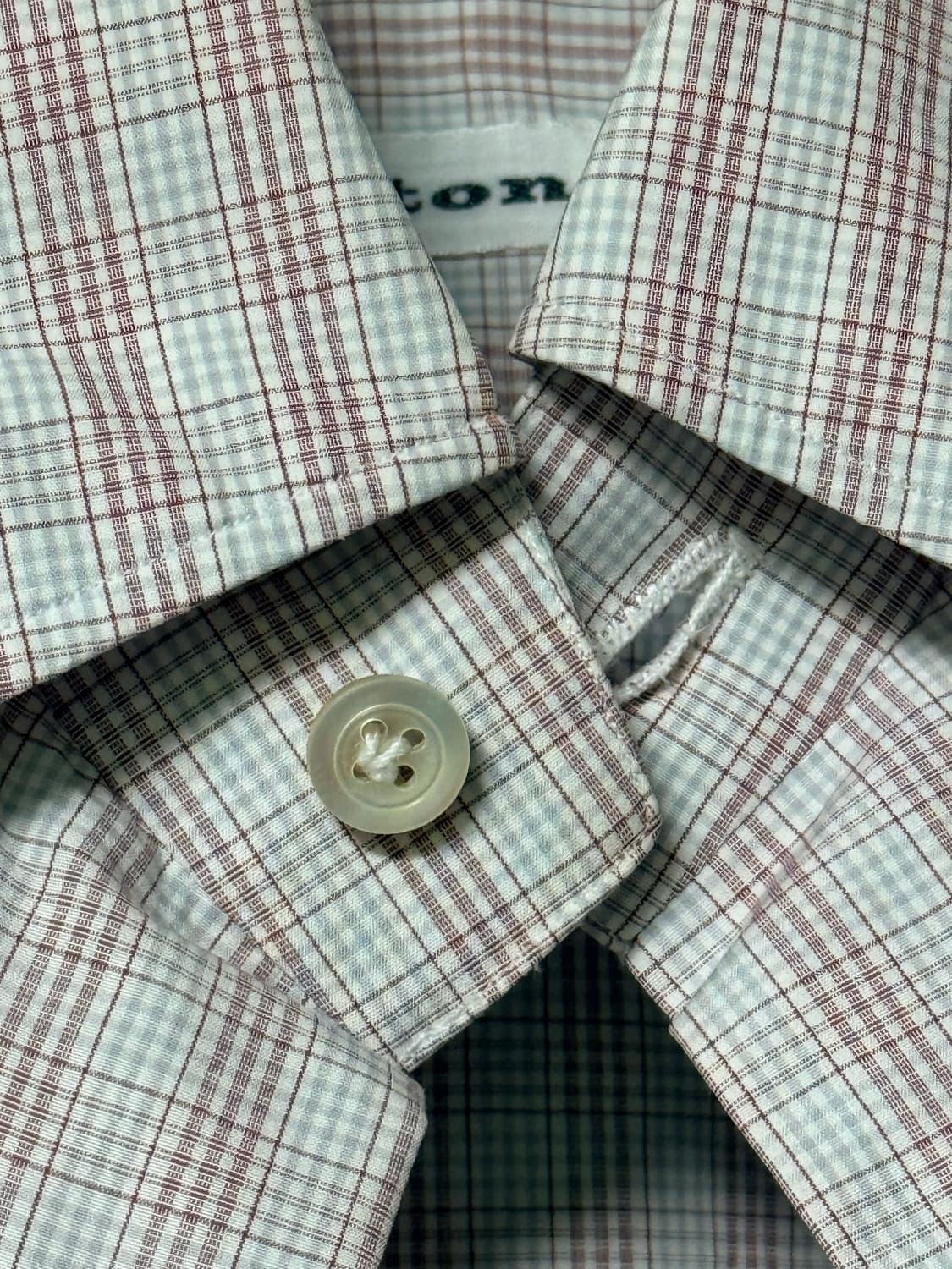 키톤 체크 셔츠 거의 새거 상품이미지3