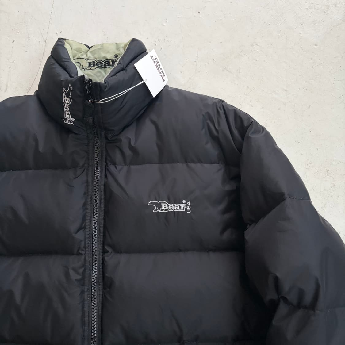 90s USA Bear 빈티지 리버시블 푸퍼 패딩 M 상품이미지2