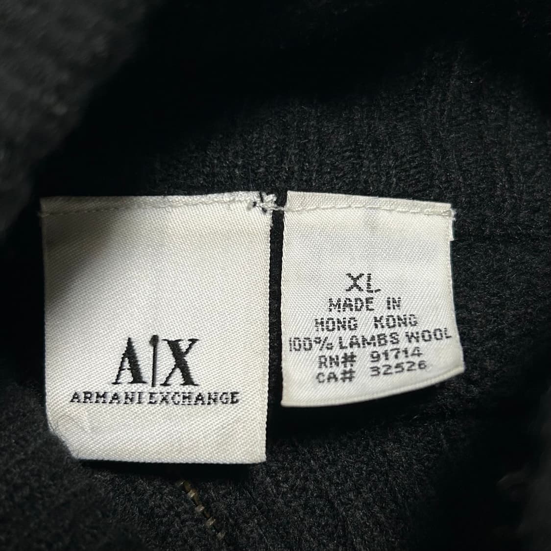 아르마니 알마니 익스체인지 빅로고 램스울 니트 집업 블랙 XL  상품이미지9