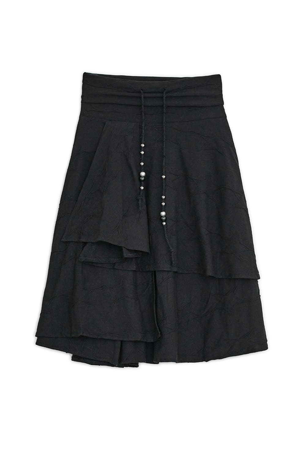 허그유어스킨 Star flayered midi skirt (Black) 상품이미지1