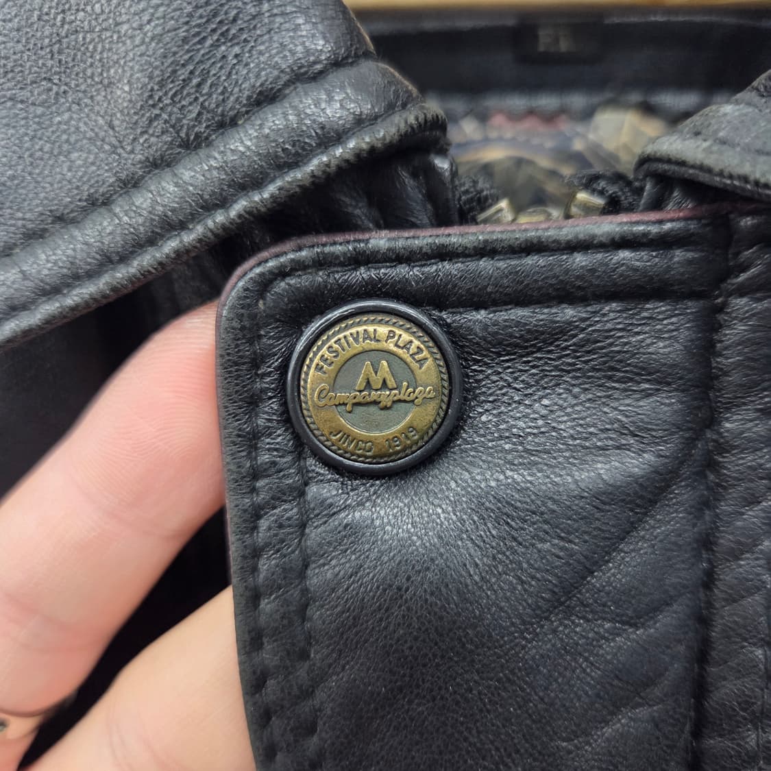 FRONTLINE 양가죽 자켓 블랙 봄버 남성 XL 상품이미지4