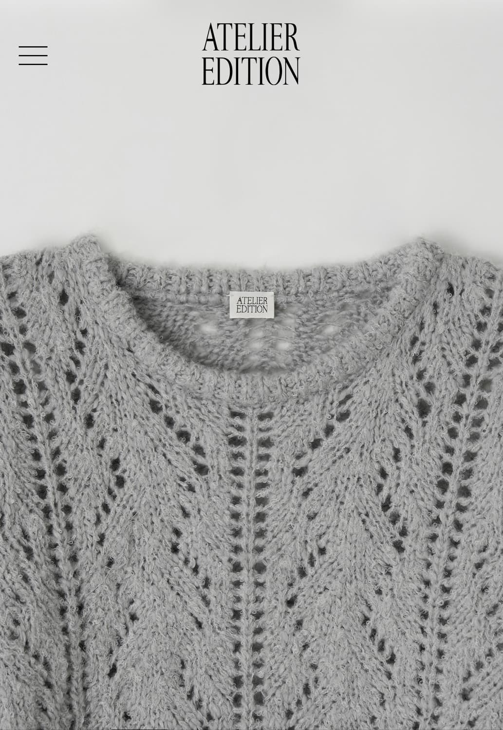 아뜰리에에디션 스카시라운드 니트(새상품) 상품이미지3