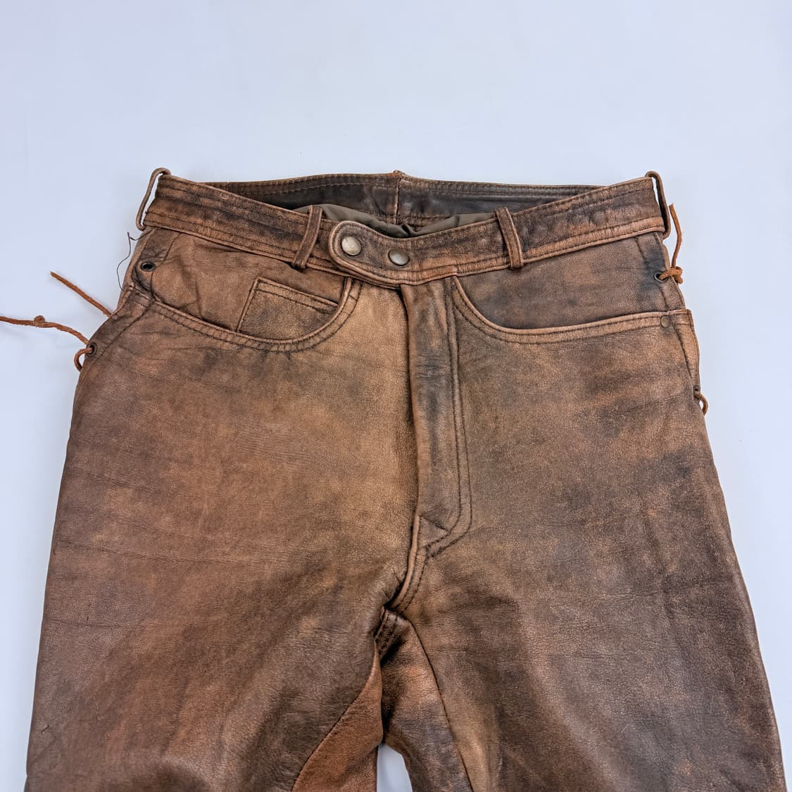 빈티지 브라운 웨스턴스타일 레더팬츠 상품이미지3