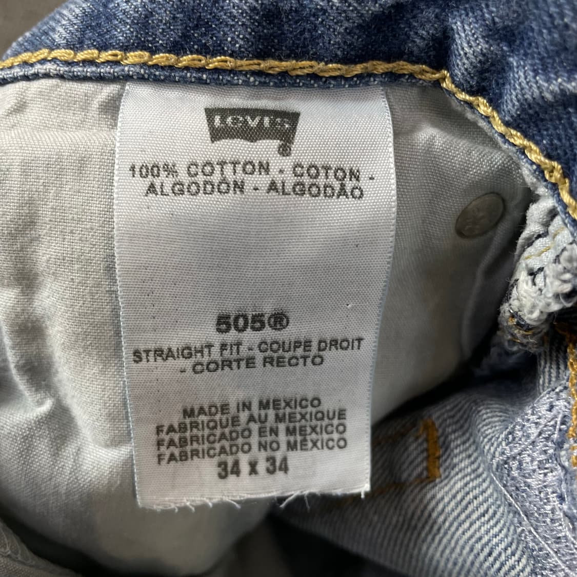 (34) 리바이스 505 34X34 데님 팬츠 스트레이트핏 상품이미지4