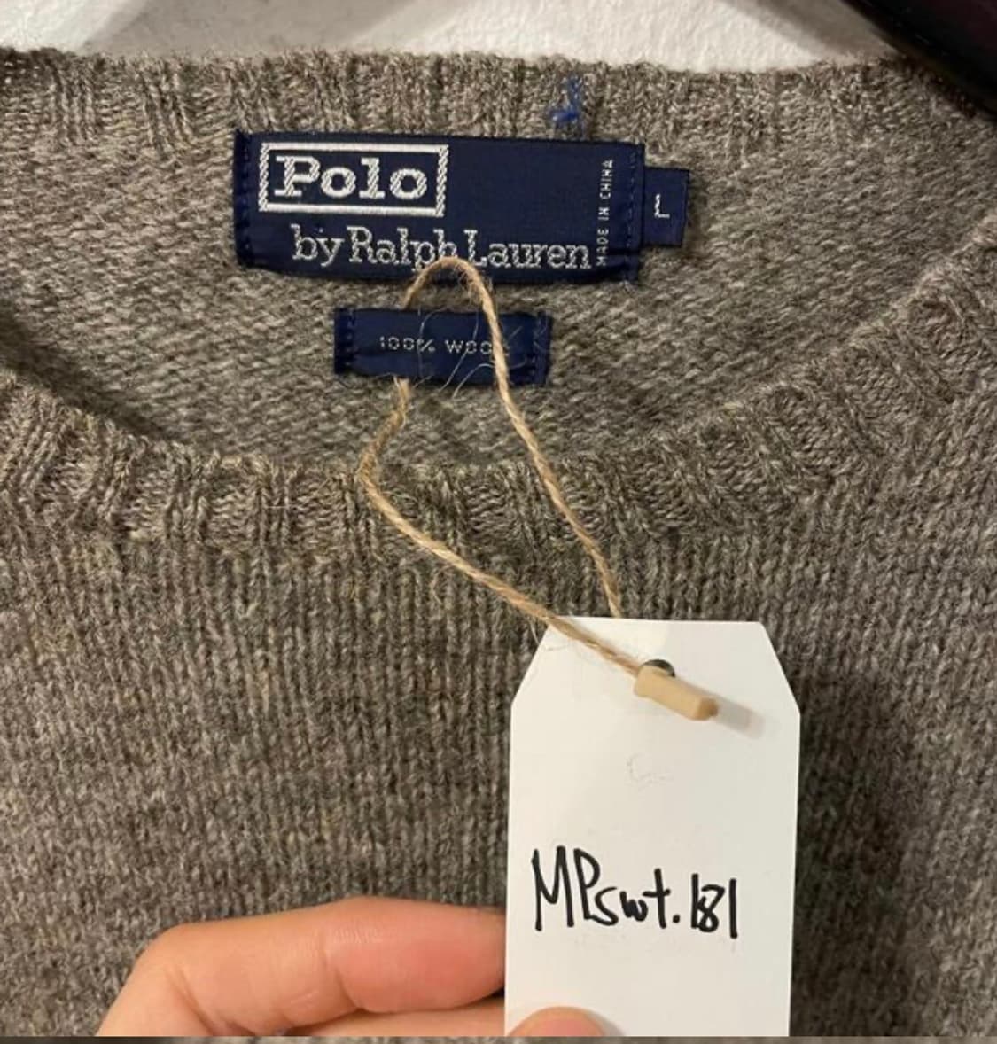 (105) 폴로 랄프로렌 그레이 울 크루넥 스웨터 상품이미지6