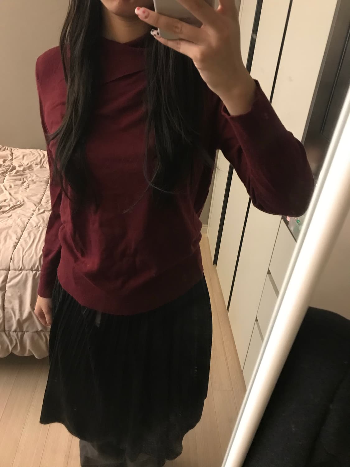 vtg 레드 사이드버튼 니트 상품이미지1