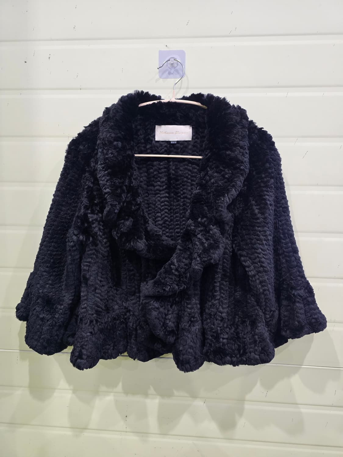 Platinum Blu:pepe 블랙 렉스 퍼 자켓 상품이미지1