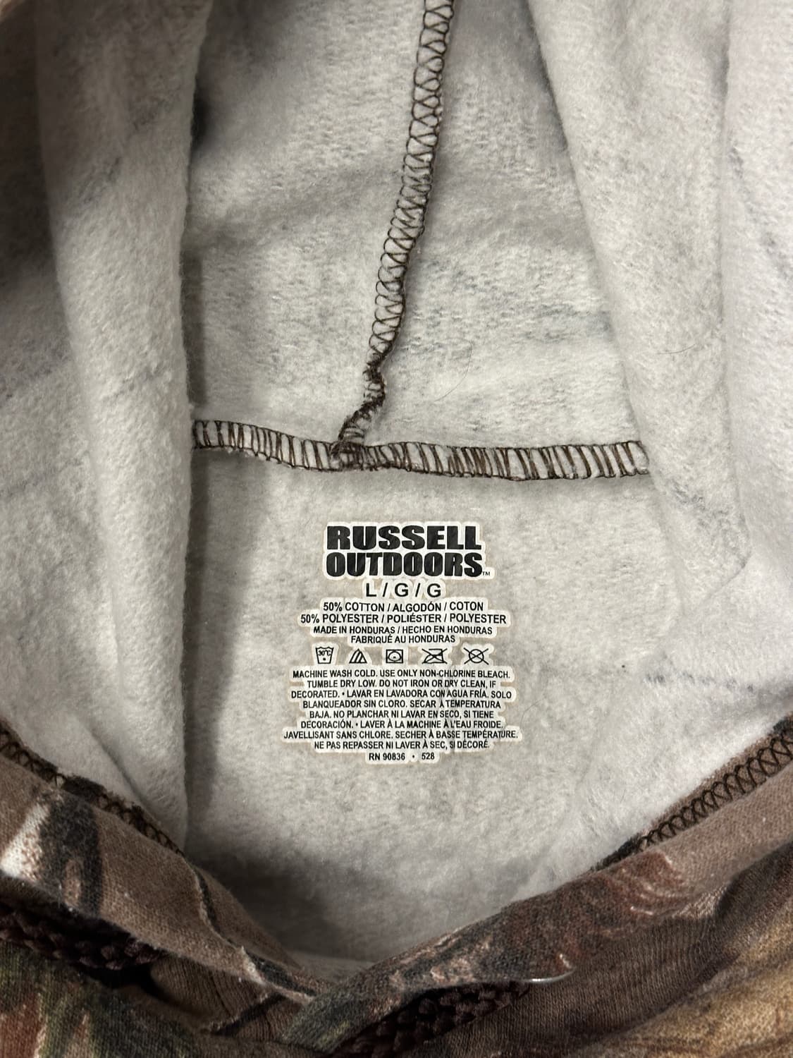 러셀 아웃도어 리얼트리 후드티 L 상품이미지4