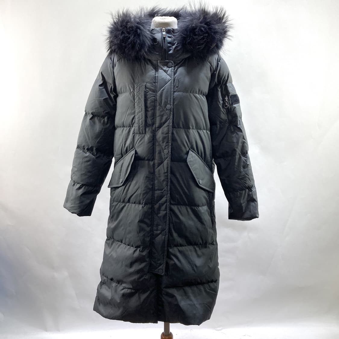 밀레 여성구스다운롱패딩자켓 그레이 90  상품이미지1