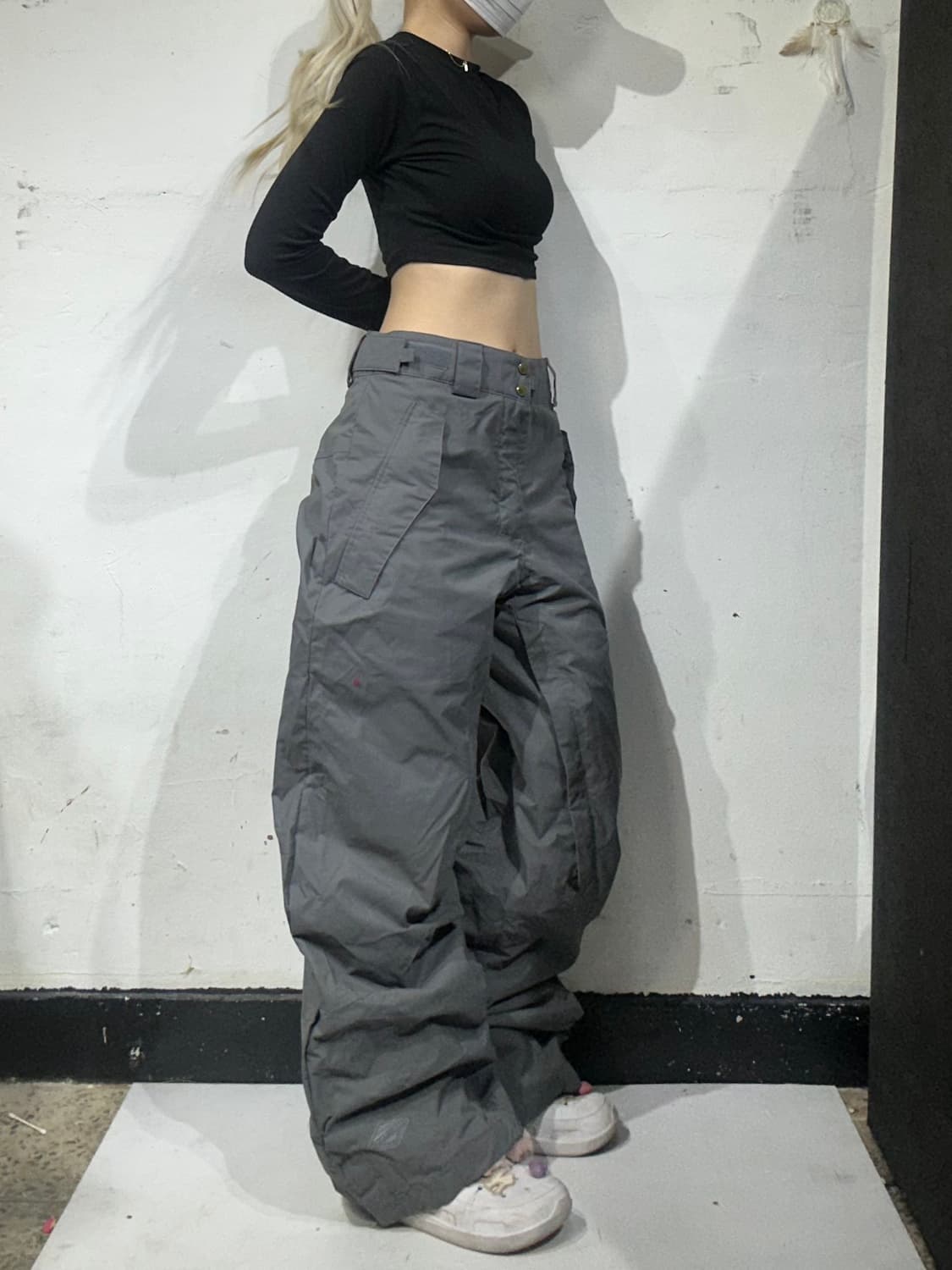 컬럼비아 그레이 스키 바지 와이드 트랙 팬츠 S 상품이미지1