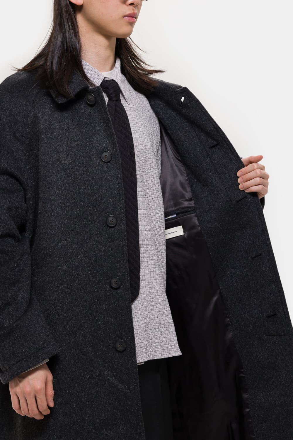 mfpen 코트 다크그레이 모헤어 L 상품이미지3