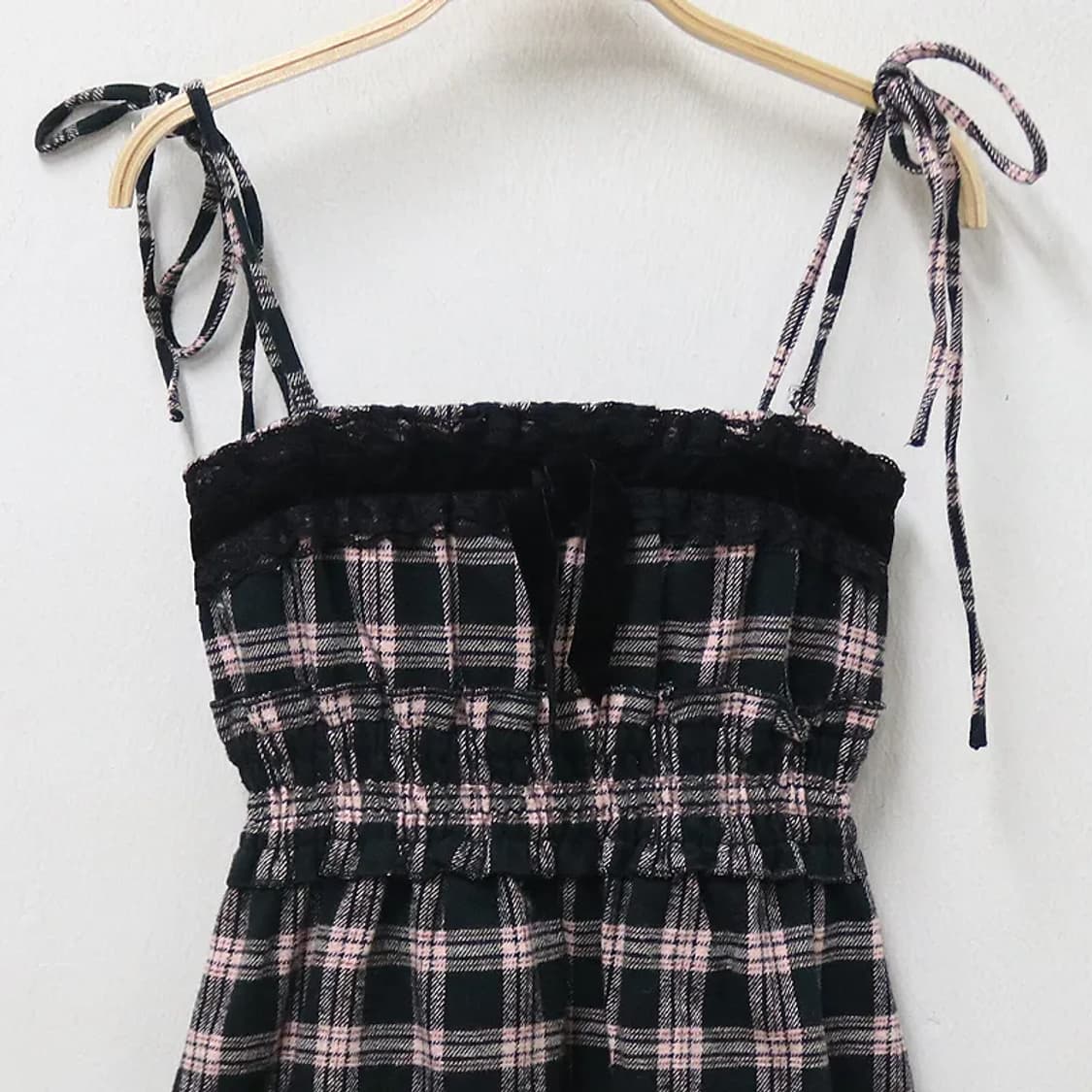 트랄라라 리즈리사 히메갸루 체크 끈 원피스 62049 상품이미지3