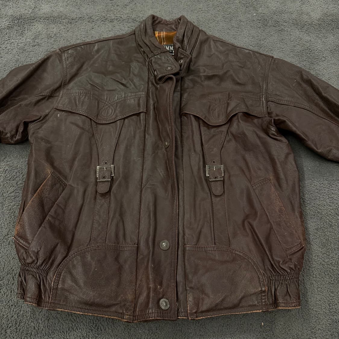 (약100~105) 빈티지 리얼레더자켓 상품이미지6